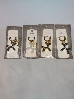 Balloon Dog Keychain Bundle of 4 Bag Charms Cute Trendy Purse Accessories NWT